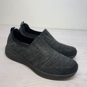 Skechers Burst 2.0 Mens 11.5 Shoes Gray Black Slip On Comfort Walking Sneakers